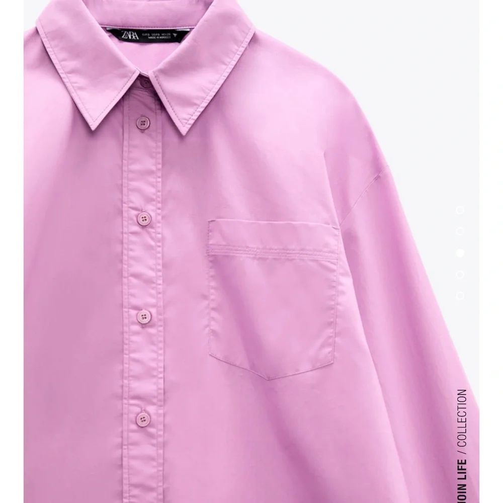 ZARA POPLIN SHIRT WITH TOPSTITCHING - Picture 3 of 4